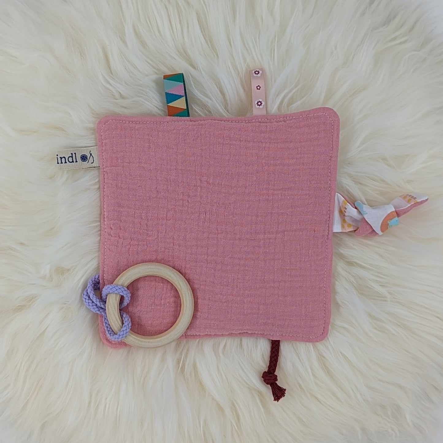 LETZTE CHANCE Knistertuch, Zoo rosa, Musselin