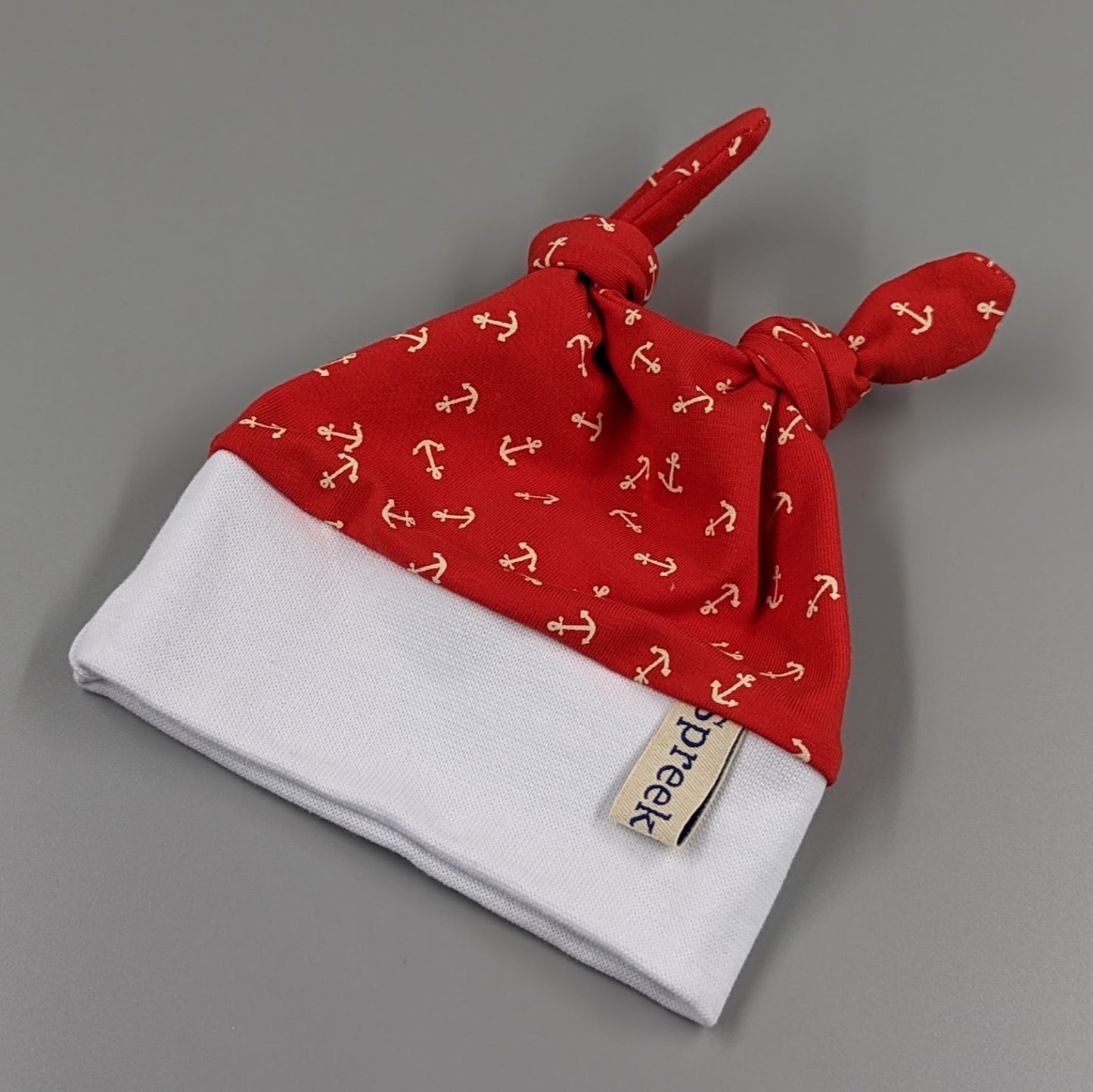 LETZTE CHANCE Babymütze, Anker rot