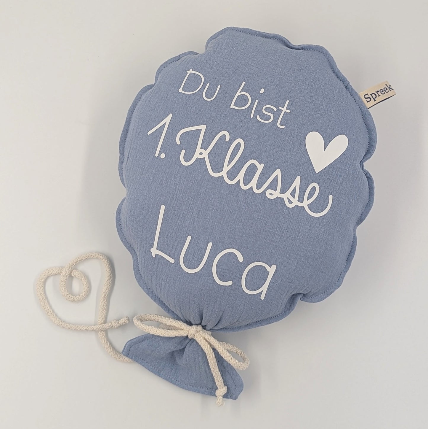 Stoffballon, Du bist 1. Klasse, Wunschfarbe + Text personalisierbar