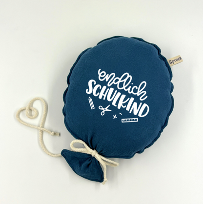 Stoffballon, Endlich Schulkind, Wunschfarbe + Text personalisierbar