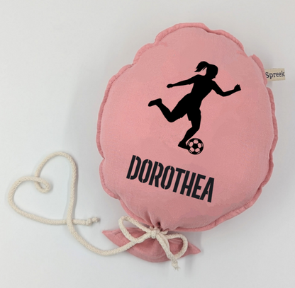 Stoffballon, Fußballerin + Name, Wunschfarbe