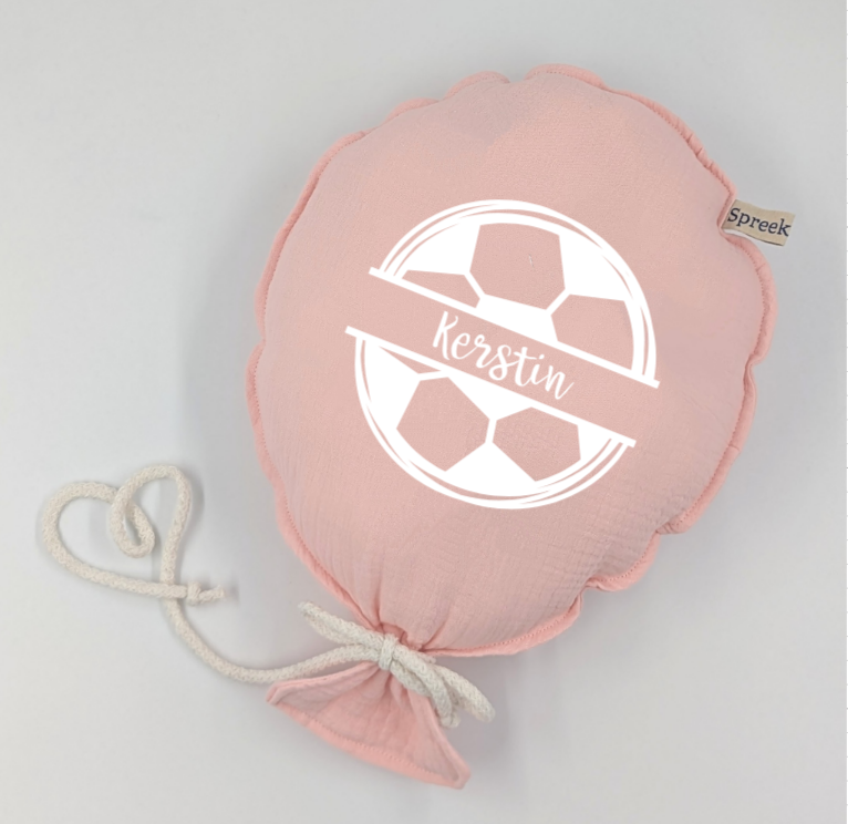 Stoffballon, Fußball + Name, Wunschfarbe